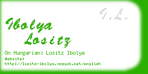 ibolya lositz business card